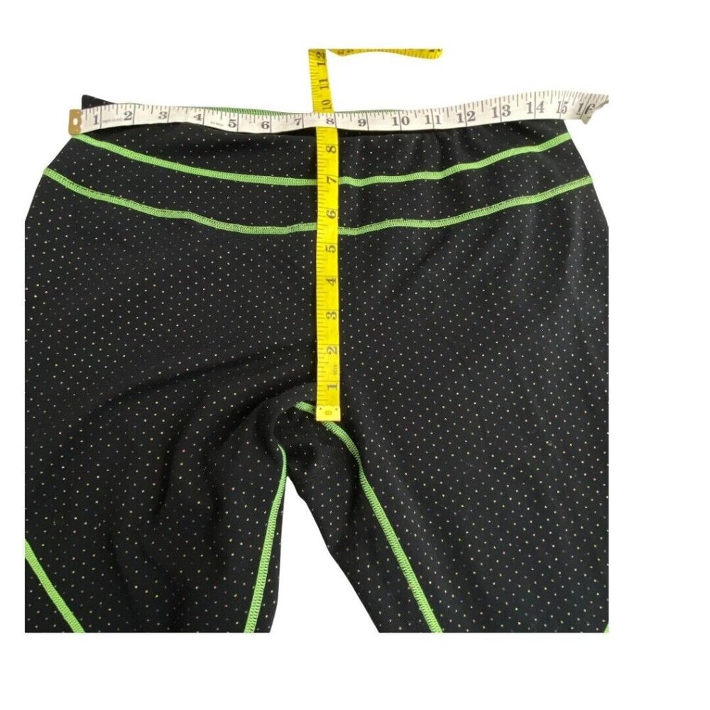 Zella Athletic Womens L Athletic Leggings Pants Polka Dots Black Mesh Back Leg - Picture 6 of 12